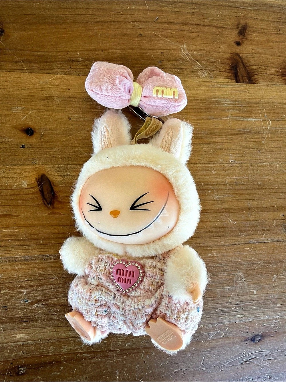 POP MART min Pink & White Plush Toy